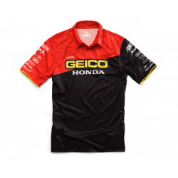 Pit Shirt 100% Geico/Honda Team Noir M