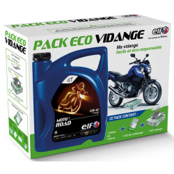 Huile moteur ELF 4 temps Moto 4 Road 10W40 4l+pack Eco Vidange