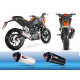 Silencieux SCORPION Serket Taper inox brossé/casquette ABS noir KTM Duke 125