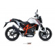 Silencieux MIVV Suono inox brossé noir/casquette carbone KTM 690 DUKE