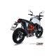 Silencieux MIVV Suono inox brossé noir/casquette carbone KTM 690 DUKE