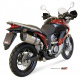 Silencieux MIVV Suono inox/casquette carbone Honda XL700V Transalp