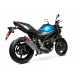 Silencieux SCORPION Serket Parallel inox/casquette ABS noir Suzuki SV650