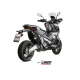 Silencieux MIVV Delta Race inox noir/casquette carbone Honda X-ADV 750