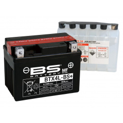 Batterie BS BATTERY BTX4L-BS sans entretien livrée avec pack acide