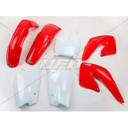 Kit plastique UFO couleur origine rouge/blanc Honda CR125R/250R