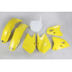 Kit plastique UFO couleur origine jaune/blanc Suzuki RM125/250