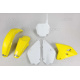 Kit plastique UFO couleur origine jaune/blanc Suzuki RM85