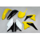 Kit plastique UFO couleur origine jaune/noir/blanc Suzuki RM-Z250