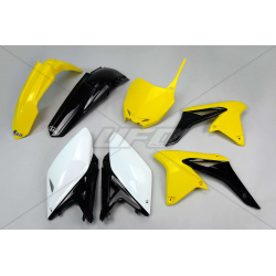 Kit plastique UFO couleur origine jaune/noir/blanc Suzuki RM-Z250
