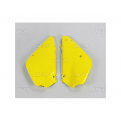 Plaques latérales UFO jaune Suzuki RM80/85