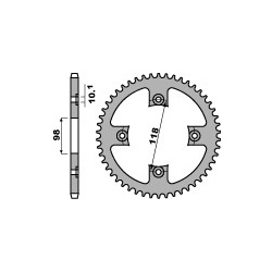 Couronne B1 39 dents acier chaine 520 Can Am DS450/450X 