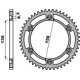 Couronne acier PBR 43 dents chaîne 525 Suzuki XF650V FREEWIND 