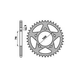 Couronne alu PBR 48 dents chaine 520 roue Marchesini