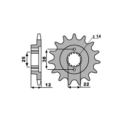 Pignon 15 dents PBR chaîne 520 DUCATI 750 PASO 2S 