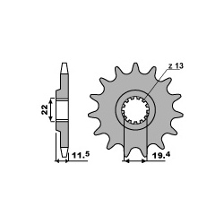 Pignon 16 dents PBR chaîne 428 Suzuki DR125S RAIDER 