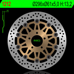 Disque de frein NG 1212 rond semi-flottant