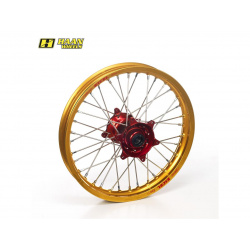 Roue arrière complète HAAN WHEELS 19X1.85 jante or/moyeu rouge Honda CRF250R