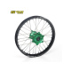 Roue arrière complète HAAN WHEELS 19X1.85X36T jante noir/moyeu vert Kawasaki KX250F