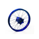 Roue arrière complète HAAN WHEELS 19x1.85 jante bleu/moyeu bleu Yamaha YZ125/250/250F