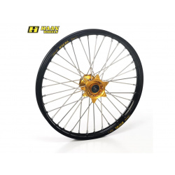 Roue avant complète HAAN WHEELS 16x3.50 jante noir/moyeu or Suzuki RM-Z 250/450