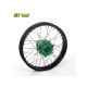 Roue arrière complète HAAN WHEELS 18x1,85 jante noir/moyeu bleu Kawasaki KX250F