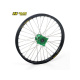 Roue avant complète HAAN WHEELS 21x1,60 jante noir/moyeu vert Kawasaki KX250/450F 