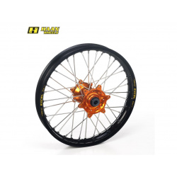 Roue arrière complète HAAN WHEELS 16X1.85 jante noir/moyeu orange KTM/Husqvarna 85