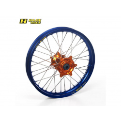 Roue arrière complète HAAN WHEELS 17x4.50x36T jante bleu/moyeu orange KTM/Husqvarna