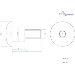 Vis LIGHTECH M6 X 20 Type 1019 Ergal argent à l'unité