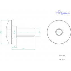 Vis LIGHTECH M6 X 16,5 Type 1016 Ergal argent à l'unité