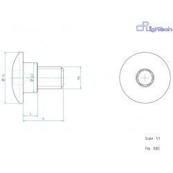 Vis LIGHTECH M6 X 11 Type 1003 Ergal or à l'unité