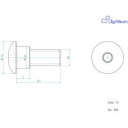 Vis LIGHTECH M6 X 16,5 Type 1018 Ergal or à l'unité