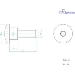 Vis LIGHTECH M5 X 17 Type 1031 Ergal argent à l'unité