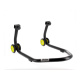 Béquille arrière BIHR Home Track supports en "V" noir mat roues jaune