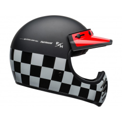Casque BELL Moto-3 Fasthouse Checkers Matte/Gloss Black/White/Red taille S