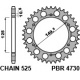 Couronne PBR 42 dents acier standard pas 525 type 4730