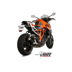 Silencieux double MIVV MK3 Steel Black/casquette inox KTM 1290 Superduke