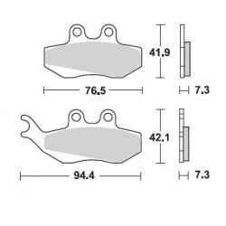 Plaquettes de frein BRAKING 770SM1 semi-métallique