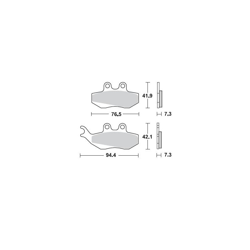 Plaquettes de frein BRAKING 770SM1 semi-métallique