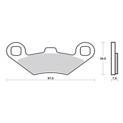 Plaquettes de frein BREMBO 07104XS métal fritté