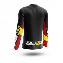 Maillot S3 Collection 01 noir/rouge taille XL