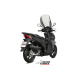 Silencieux MIVV Mover inox noir/casquette ABS noir Honda SH 300