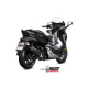 Silencieux MIVV Mover inox noir/casquette ABS noir Honda Forza 300