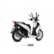 Ligne complète MIVV Stronger inox/silencieux inox noir/casquette carbone Honda SH 125/150