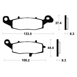Plaquettes de frein TECNIUM MTR205 métal fritté