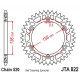 Couronne JT SPROCKETS Aluminium Ultra-light anti-boue 822-520