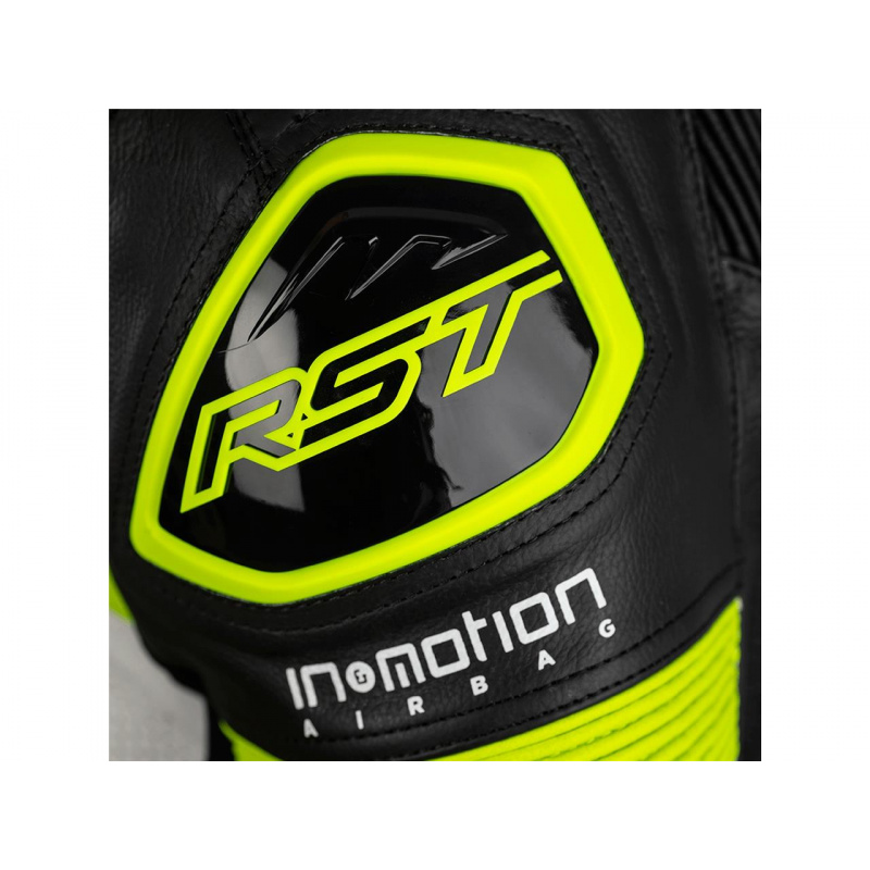 Combinaison moto cuir RST S1 - Vert Fluo