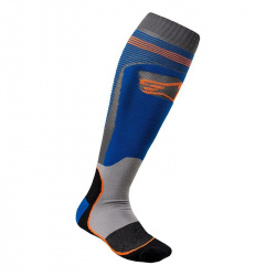 Chaussettes Alpinestars MX Plus-1 Bleu Orange Fluo