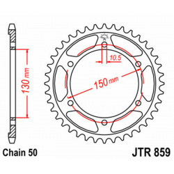 Couronne JT SPROCKETS acier standard 859 - 530